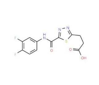 3-(5-{[(3,4-Difluorophenyl)amino]carbonyl}-1,3,4-thiadiazol-2-yl)propanoic acid - chemical structure image