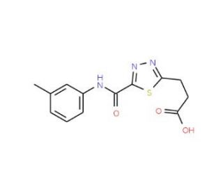 3-(5-{[(3-Methylphenyl)amino]carbonyl}-1,3,4-thiadiazol-2-yl)propanoic acid - chemical structure image