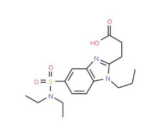 3-{5-[(diethylamino)sulfonyl]-1-propyl-1H-benzimidazol-2-yl}propanoic acid - chemical structure image