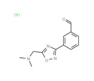 3-{5-[(Dimethylamino)methyl]-1,2,4-oxadiazol-3-yl}benzaldehyde hydrochloride - chemical structure image
