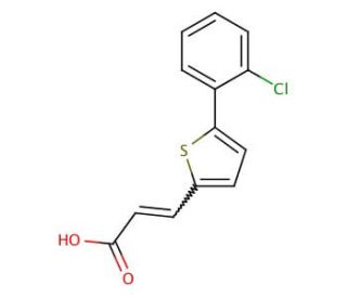 3-[5-(2-chlorophenyl)thien-2-yl]acrylic acid - chemical structure image