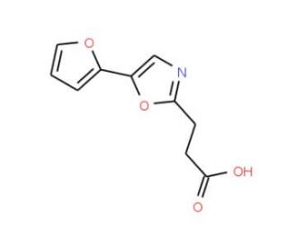 3-[5-(2-furyl)-1,3-oxazol-2-yl]propanoic acid - chemical structure image
