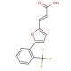 3-[5-(2-(Trifluoromethyl)phenyl)furan-2-yl]-acrylic acid, predominantly trans (CAS 480425-31-8) - chemical structure image