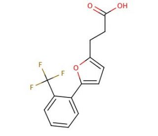 3-(5-(2-(Trifluoromethyl)phenyl)furan-2-yl)propionic acid (CAS 853310-21-1) - chemical structure image