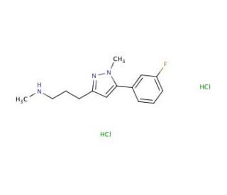 {3-[5-(3-fluorophenyl)-1-methyl-1H-pyrazol-3-yl]propyl}(methyl)amine dihydrochloride - chemical structure image