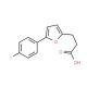 3-[5-(4-Fluoro-phenyl)-furan-2-yl]-propionic acid (CAS 23589-03-9) - chemical structure image