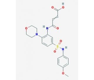 3-[5-(4-Methoxy-phenylsulfamoyl)-2-morpholin-4-yl-phenylcarbamoyl]-acrylic acid - chemical structure image