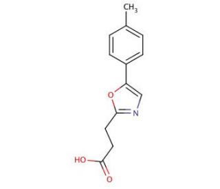 3-[5-(4-methylphenyl)-1,3-oxazol-2-yl]propanoic acid (CAS 705962-58-9) - chemical structure image