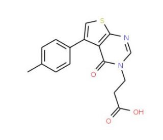 3-[5-(4-methylphenyl)-4-oxothieno[2,3-d]pyrimidin-3(4H)-yl]propanoic acid - chemical structure image