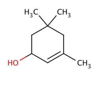 3,5,5-Trimethyl-2-cyclohexen-1-ol (CAS 470-99-5) - chemical structure image
