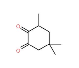 3,5,5-Trimethylcyclohexane-1,2-dione (CAS 57696-89-6) - chemical structure image