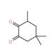 3,5,5-Trimethylcyclohexane-1,2-dione (CAS 57696-89-6) - chemical structure image