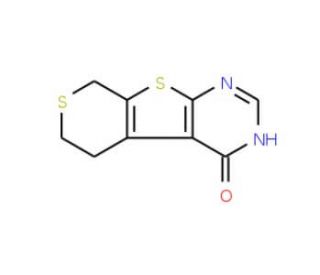 3,5,6,8-tetrahydro-4H-thiopyrano[4&prime;,3&prime;:4,5]thieno[2,3-d]pyrimidin-4-one - chemical structure image