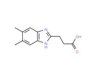 3-(5,6-Dimethyl-1H-benzoimidazol-2-yl)-propionic acid (CAS 173737-04-7) - chemical structure image