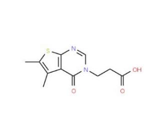 3-(5,6-Dimethyl-4-oxo-4H-thieno[2,3-d]pyrimidin-3-yl)-propionic acid - chemical structure image