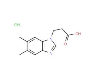 3-(5,6-Dimethyl-benzoimidazol-1-yl)-propionic acid hydrochloride - chemical structure image