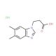 3-(5,6-Dimethyl-benzoimidazol-1-yl)-propionic acid hydrochloride - chemical structure image