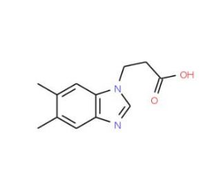 3-(5,6-Dimethyl-benzoimidazol-1-yl)-propionic acid - chemical structure image