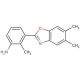 3-(5,6-Dimethyl-benzooxazol-2-yl)-2-methyl-phenylamine - chemical structure image
