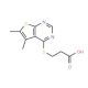 3-({5,6-dimethylthieno[2,3-d]pyrimidin-4-yl}sulfanyl)propanoic acid - chemical structure image
