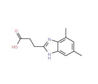 3-(5,7-Dimethyl-1H-benzoimidazol-2-yl)-propionic acid - chemical structure image
