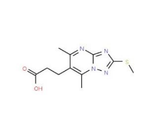 3-[5,7-dimethyl-2-(methylthio)[1,2,4]triazolo[1,5-a]pyrimidin-6-yl]propanoic acid - chemical structure image