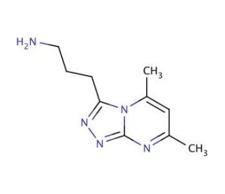 3-(5,7-dimethyl[1,2,4]triazolo[4,3-a]pyrimidin-3-yl)propan-1-amine - chemical structure image