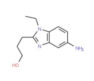 3-(5-Amino-1-ethyl-1H-benzoimidazol-2-yl)-propan-1-ol - chemical structure image