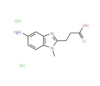 3-(5-Amino-1-methyl-1H-benzoimidazol-2-yl)-propionic acid dihydrochloride - chemical structure image