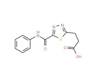 3-[5-(Anilinocarbonyl)-1,3,4-thiadiazol-2-yl]-propanoic acid - chemical structure image