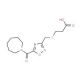 3-({[5-(Azepan-1-ylcarbonyl)-1,2,4-oxadiazol-3-yl]methyl}thio)propanoic acid - chemical structure image