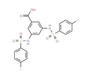 3,5-Bis-(4-fluoro-benzenesulfonylamino)-benzoic acid - chemical structure image