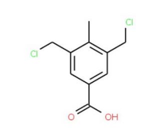 3,5-Bis-chloromethyl-4-methyl-benzoic acid (CAS 37908-90-0) - chemical structure image