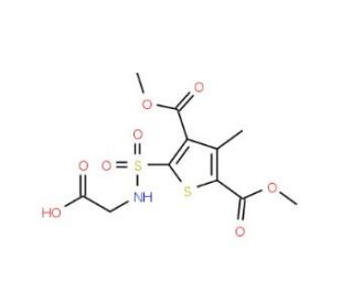 ({[3,5-bis(methoxycarbonyl)-4-methylthien-2-yl]sulfonyl}amino)acetic acid - chemical structure image
