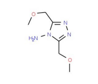 3,5-Bis-methoxymethyl-1,2,4-triazol-4-ylamine (CAS 111853-51-1) - chemical structure image