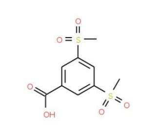3,5-Bis(methylsulfonyl)benzoic acid (CAS 90536-91-7) - chemical structure image