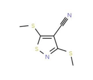 3,5-Bis(methylthio)isothiazole-4-carbonitrile, tech (CAS 4886-13-9) - chemical structure image