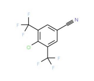 3,5-Bis(trifluoromethyl)-4-chlorobenzonitrile (CAS 62584-30-9) - chemical structure image