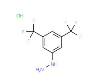 3,5-Bis(trifluoromethyl)phenylhydrazine hydrochloride (CAS 502496-23-3) - chemical structure image