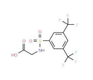 ({[3,5-bis(trifluoromethyl)phenyl]sulfonyl}amino)acetic acid - chemical structure image