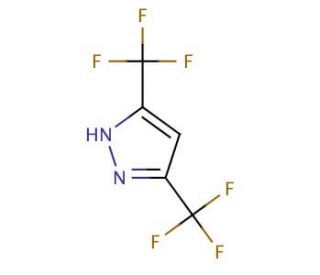3,5-Bis(trifluoromethyl)pyrazole (CAS 14704-41-7) - chemical structure image