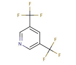3,5-Bis(trifluoromethyl)pyridine (CAS 20857-47-0) - chemical structure image