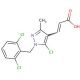 3-[5-chloro-1-(2,6-dichlorobenzyl)-3-methyl-1H-pyrazol-4-yl]acrylic acid - chemical structure image