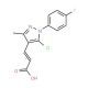 3-[5-chloro-1-(4-fluorophenyl)-3-methyl-1H-pyrazol-4-yl]acrylic acid - chemical structure image