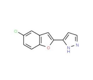 3-(5-Chloro-1-benzo[b]furan-2-yl)-1H-pyrazole - chemical structure image