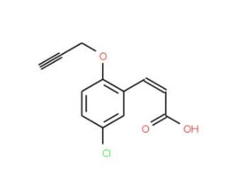 3-[5-Chloro-2-(2-propynyloxy)phenyl]acrylic acid - chemical structure image