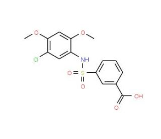 3-(5-Chloro-2,4-dimethoxy-phenylsulfamoyl)-benzoic acid - chemical structure image
