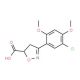 3-(5-Chloro-2,4-dimethoxyphenyl)-4,5-dihydroisoxazole-5-carboxylic acid - chemical structure image