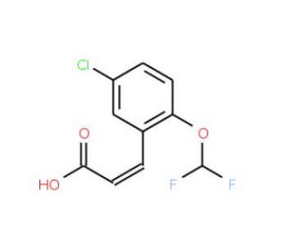 3-(5-Chloro-2-difluoromethoxy-phenyl)-acrylic acid - chemical structure image