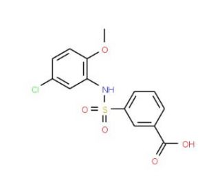 3-(5-Chloro-2-methoxy-phenylsulfamoyl)-benzoic acid - chemical structure image